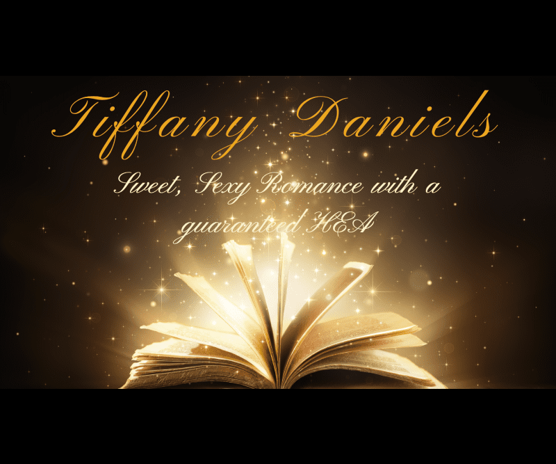 Tiffany Daniels info on a golden shining book background
